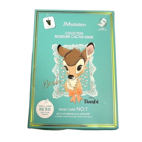 JM Solution Disney Bambi Cactus Hydrating Korean Face Masks New In Box 10 Pack - Picture 2 of 7